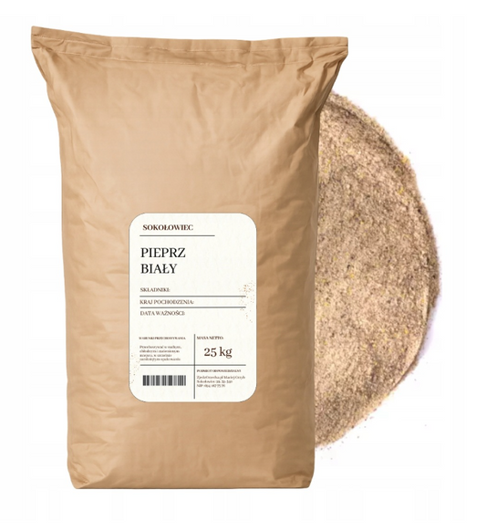 Pieprz biały mielony 25 kg