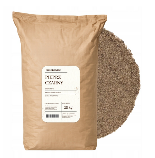 Pieprz czarny mielony 25 kg