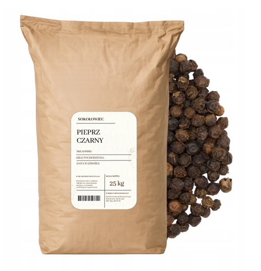 Pieprz czarny ziarnisty 25 kg